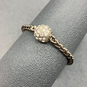 Rhinestone Ball Bracelet As Is Chain Magnetic Closure Bling Glam Retro Classic